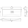 Mexen Poli opbouw wastafel van composiet 1/O 100 x 48 cm, wit - 23021001