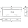 Mexen Poli umivaonik nadpultni od konglomerata 1/O 100 x 48 cm, crni - 23021071