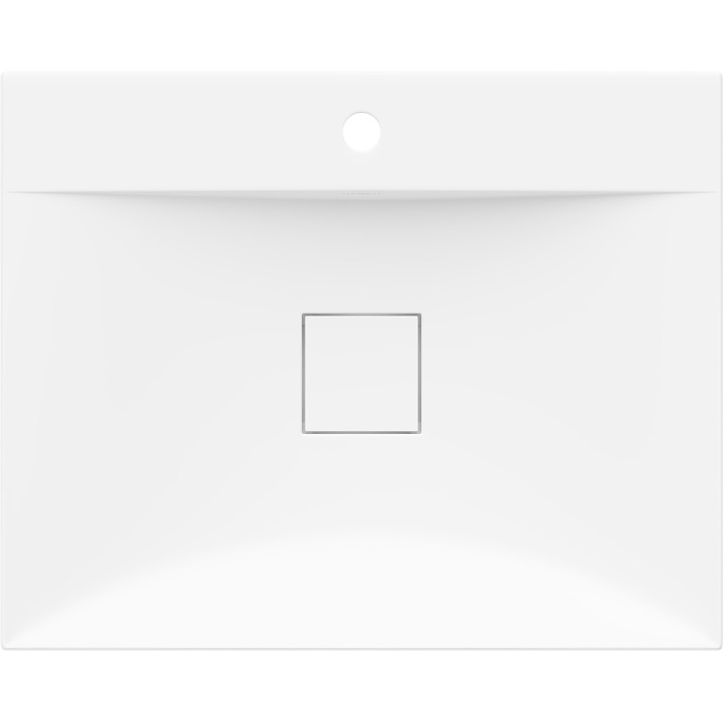 Mexen Poli lavabo de encimera de conglomerado 1/O 60 x 48 cm, blanco - 23026001