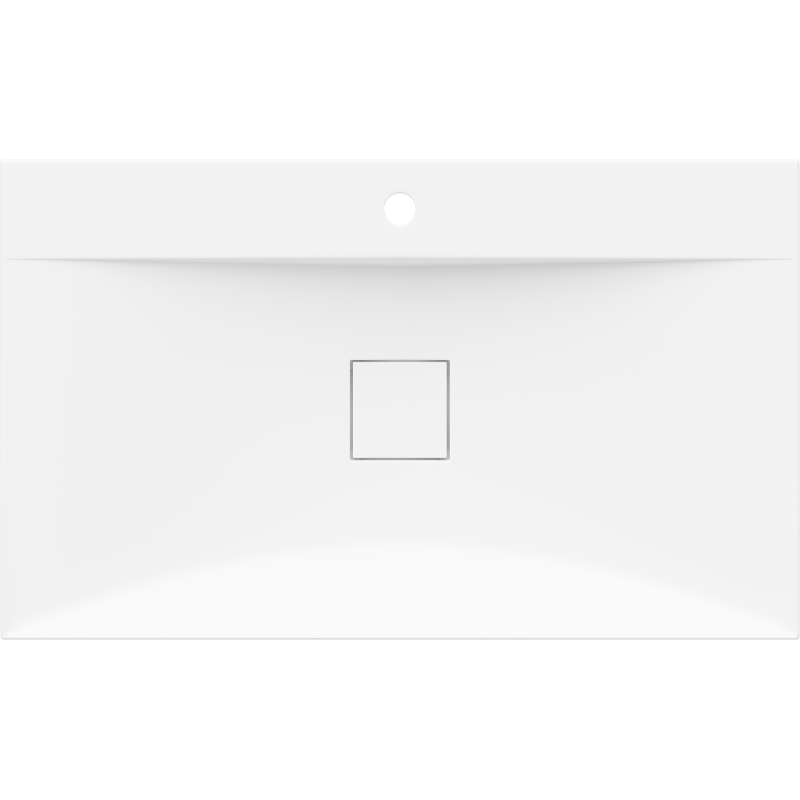 Mexen Poli lavabo à poser en conglomérat 1/O 80 x 48 cm, blanc - 23028001
