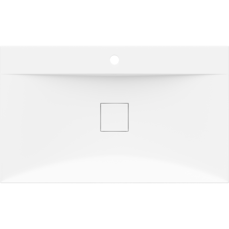 Mexen Poli lavatório de bancada de conglomerado 1/O 80 x 48 cm, branco - 23028001