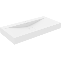 Mexen Poli umywalka nablatowa z konglomeratu 1/O 100 x 48 cm, biała - 23021001