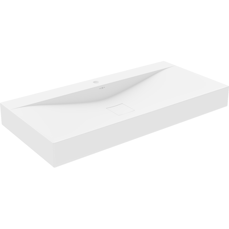 Mexen Poli lavabo sobre encimera de conglomerado 1/O 100 x 48 cm, blanco - 23021001