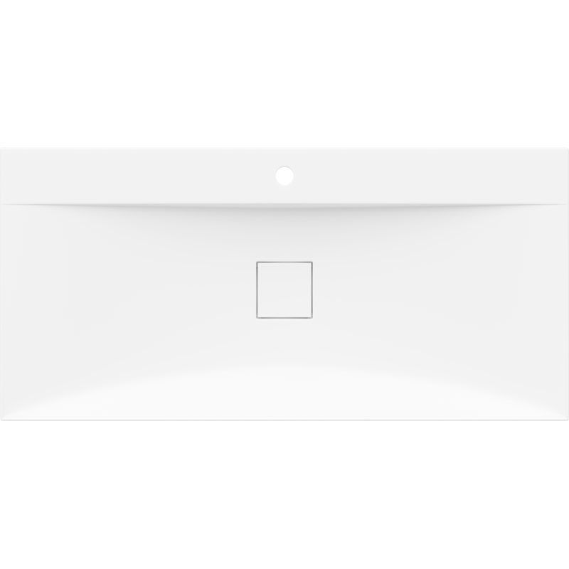 Mexen Poli opbouwwastafel van composietmateriaal 1/O 100 x 48 cm, wit - 23021001