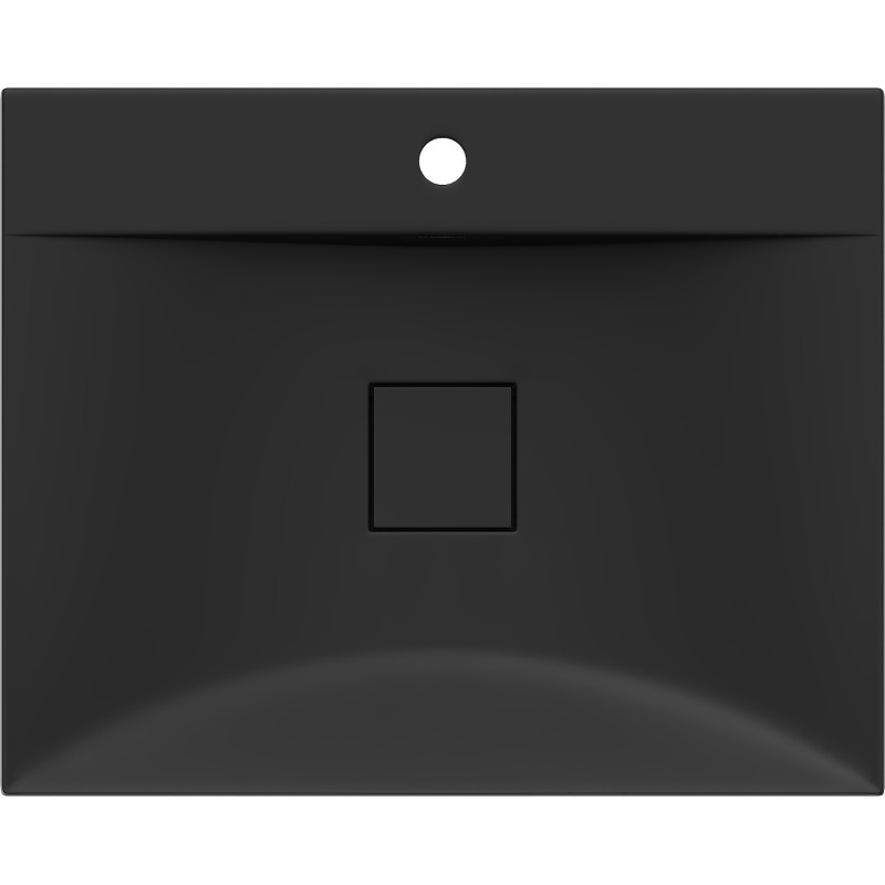 Mexen Poli lavabo à poser en composite 1/O 60 x 48 cm, noir - 23026071
