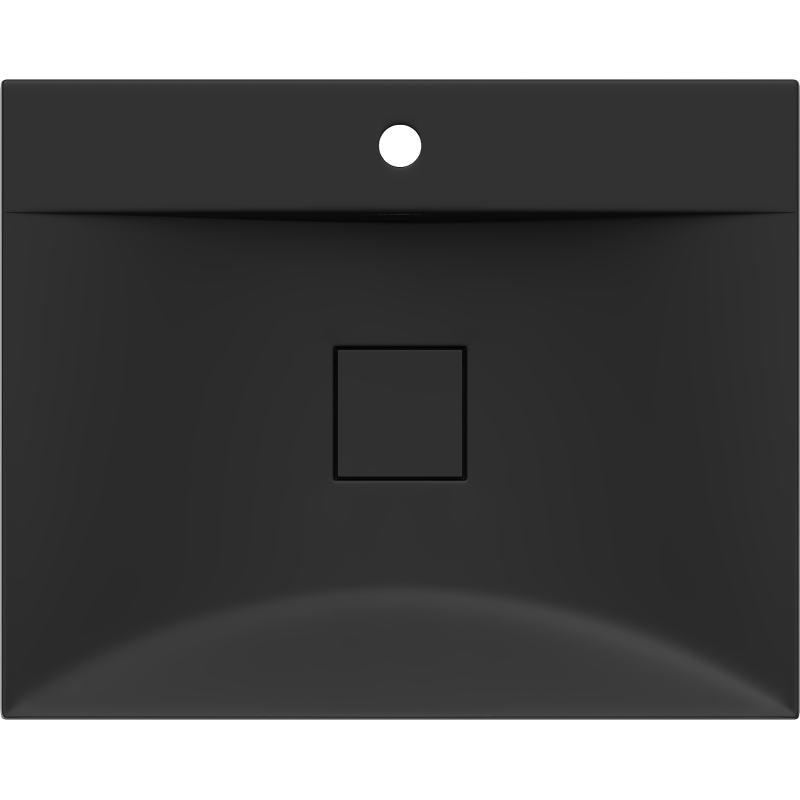 Mexen Poli lavabo sobre encimera de conglomerado 1/O 60 x 48 cm, negro - 23026071