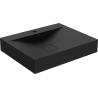 Mexen Poli επιτραπέζιος νιπτήρας από σύνθετο υλικό 1/Ο 60 x 48 cm, μαύρος - 23026071