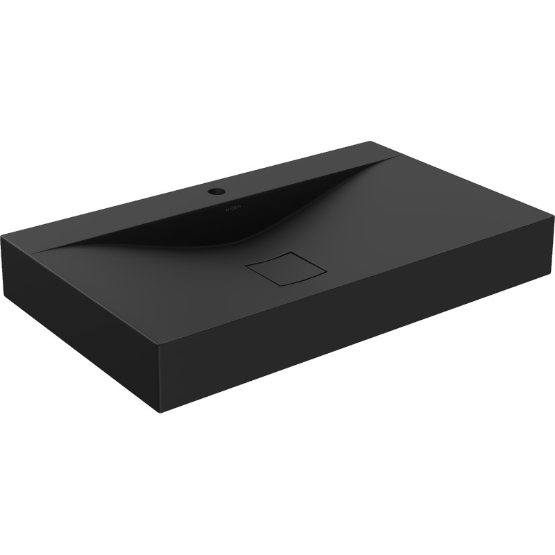 Mexen Poli vasque à poser en conglomérat 1/O 80 x 48 cm, noire - 23028071