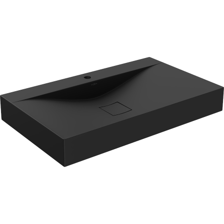 Mexen Poli lavatório de bancada de conglomerado 1/O 80 x 48 cm, preto - 23028071