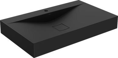 Mexen Poli lavatório de bancada de conglomerado 1/O 80 x 48 cm, preto - 23028071