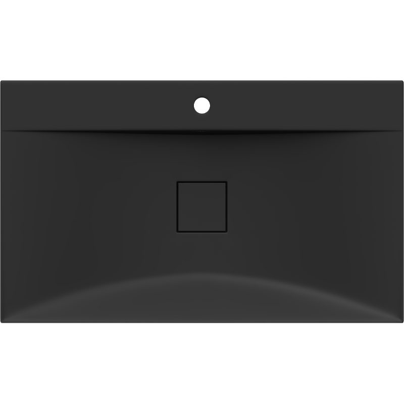 Mexen Poli lavabo sobre encimera de conglomerado 1/O 80 x 48 cm, negro - 23028071