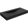 Mexen Poli lavabo da appoggio in conglomerato 1/O 100 x 48 cm, nero - 23021071