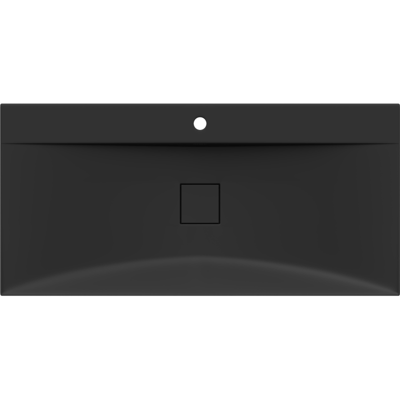Mexen Poli Aufsatzwaschbecken aus Konglomerat 1/O 100 x 48 cm, schwarz - 23021071
