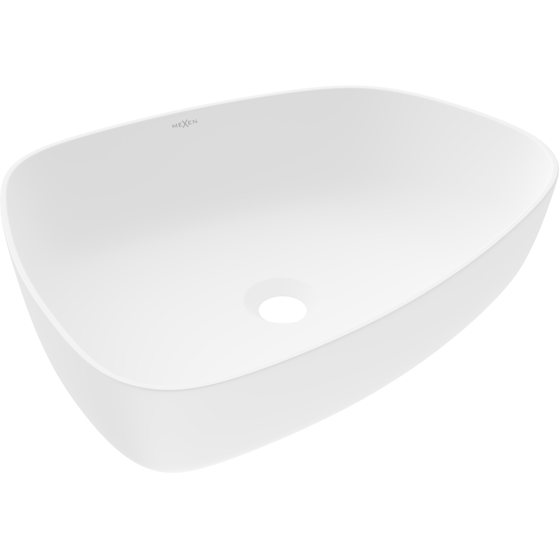 Mexen Ono lavabo sobre encimera de conglomerado 51 x 39 cm, blanco - 23045101