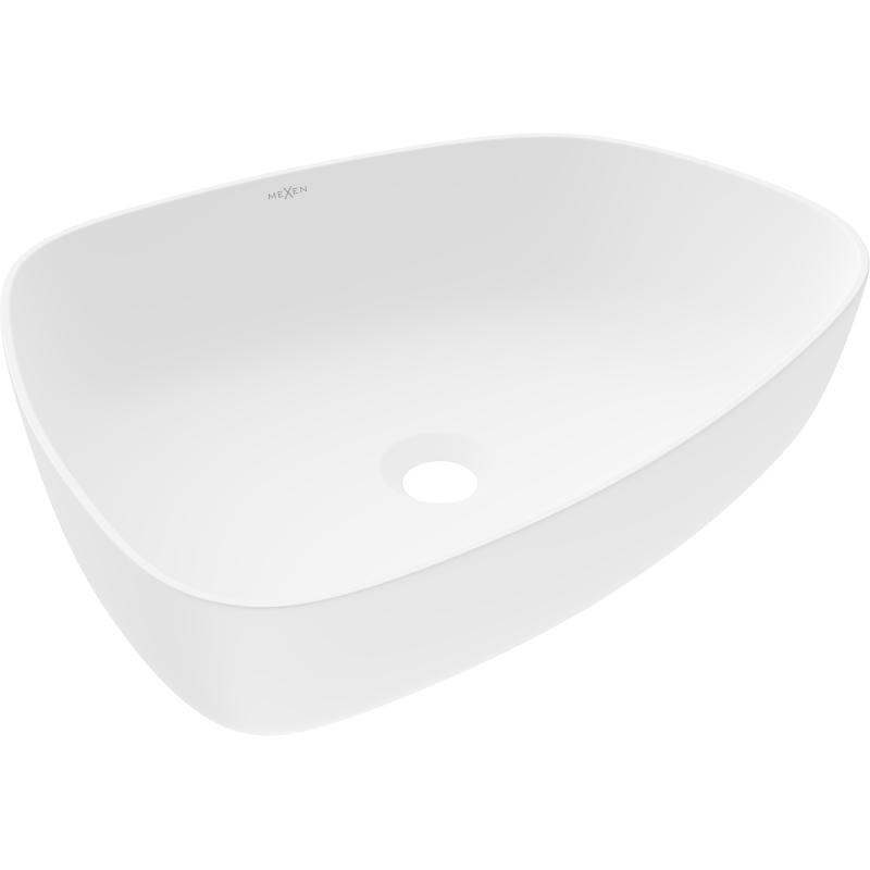 Mexen Ono lavatório de bancada de aglomerado 51 x 39 cm, branco - 23045101