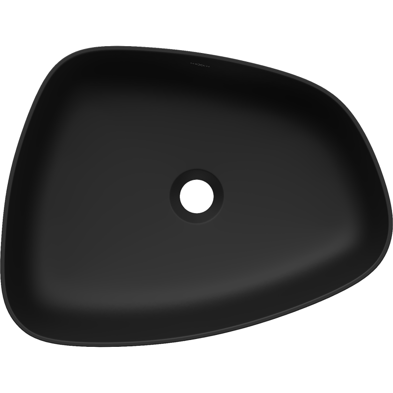 Mexen Ono lavabo sobre encimera de conglomerado 51 x 39 cm, negro - 23045171