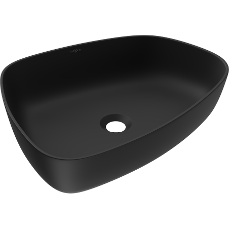 Mexen Ono Aufsatzwaschbecken aus Konglomerat 51 x 39 cm, schwarz - 23045171