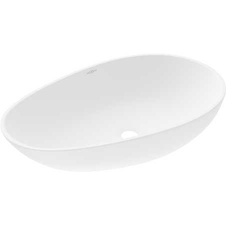 Mexen Nora Countertopswäschen aus Konglomerat 60 x 36 cm, wäiss - 23056001