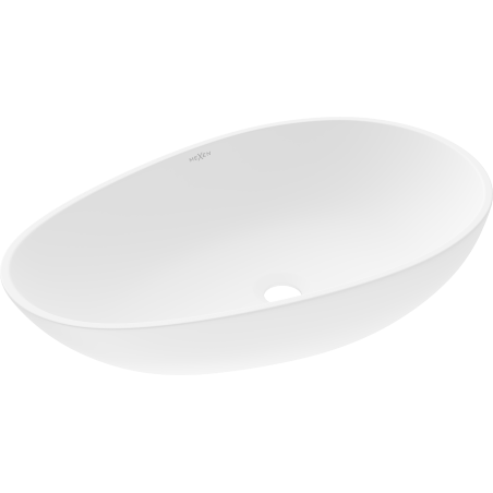 Mexen Nora lavatório de bancada de conglomerado 60 x 36 cm, branco - 23056001