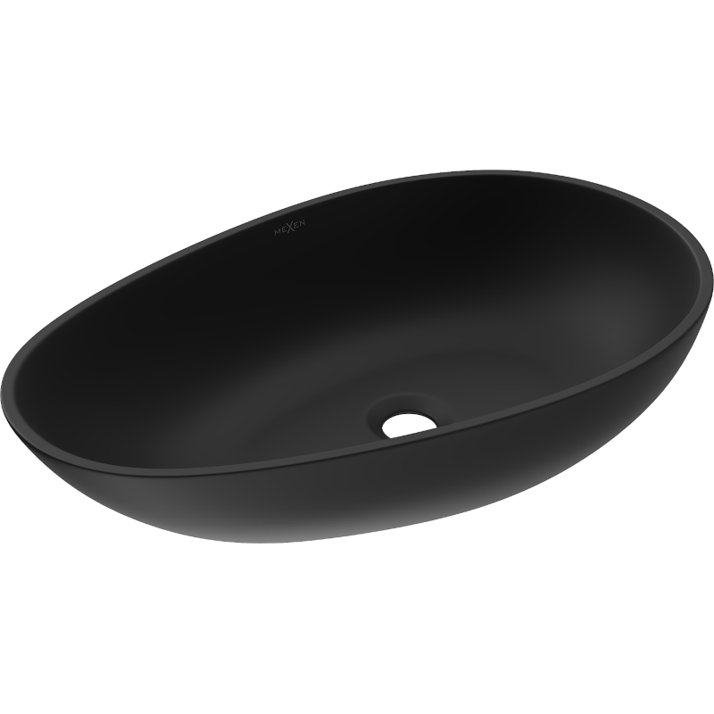 Mexen Nora countertop sink made of conglomerate 60 x 36 cm, black - 23056071