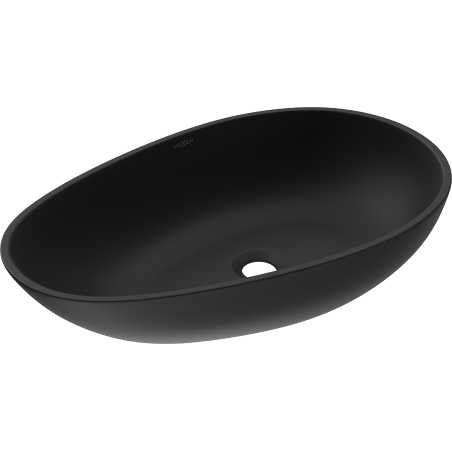 Mexen Nora kaasaegne must värvi komposiitvalamu, mõõtmed 60 x 36 cm - 23056071