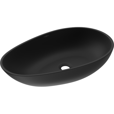 Mexen Nora nadpultni umivalnik iz konglomerata 60 x 36 cm, črna - 23056071