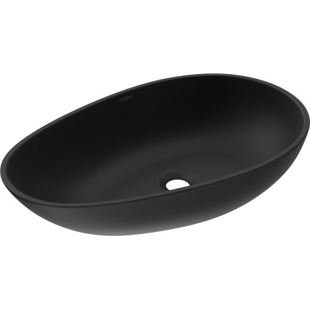 Mexen Nora tasolle asennettava pesuallas komposiitista 60 x 36 cm, musta - 23056071