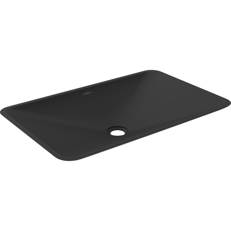 Mexen Esper lavabo de comptoir en conglomérat 60 x 38 cm, noir - 23036071