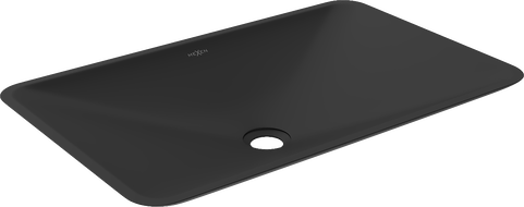 Mexen Esper lavabo da appoggio in conglomerato 60 x 38 cm, nero - 23036071