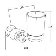 Mexen Estela vaso para cepillos de dientes, oro rosa - 7011538-60