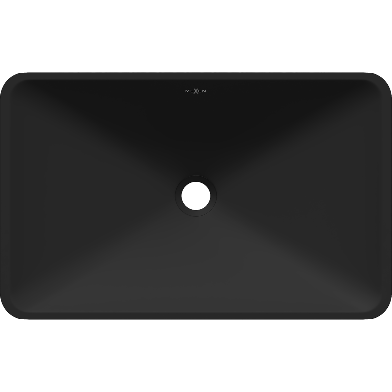 Mexen Esper lavabo da appoggio in conglomerato 60 x 38 cm, nero - 23036071