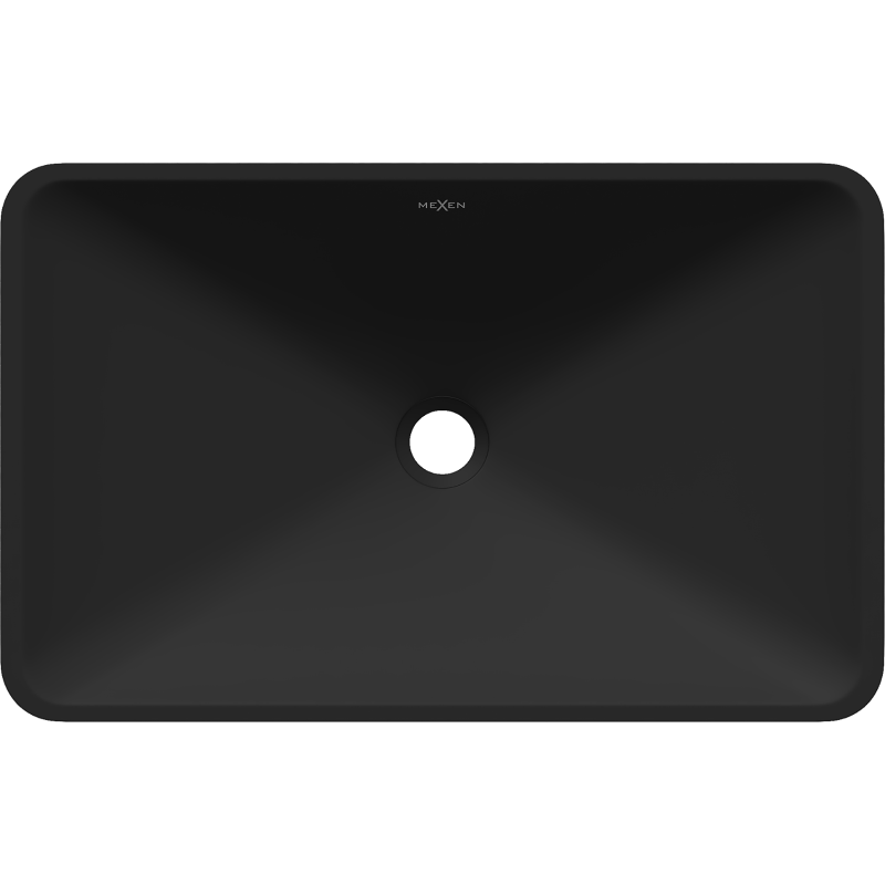 Mexen Esper lavatório de bancada em conglomerado 60 x 38 cm, preto - 23036071