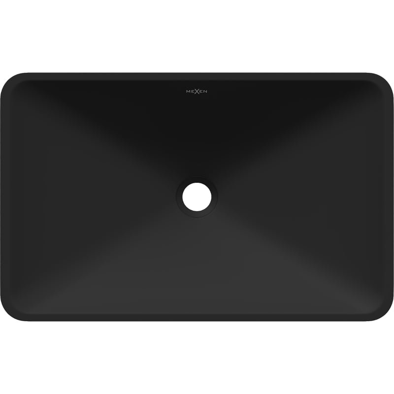 Mexen Esper umywalka nablatowa z konglomeratu 60 x 38 cm, czarna - 23036071
