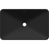 Mexen Esper lavabo de comptoir en conglomérat 60 x 38 cm, noir - 23036071
