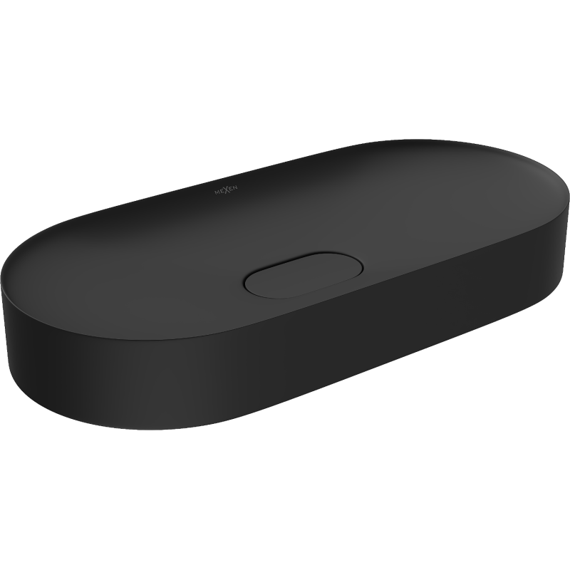 Mexen Sofia pultna umivalnik iz konglomerata 70 x 35 cm, črna - 23067071