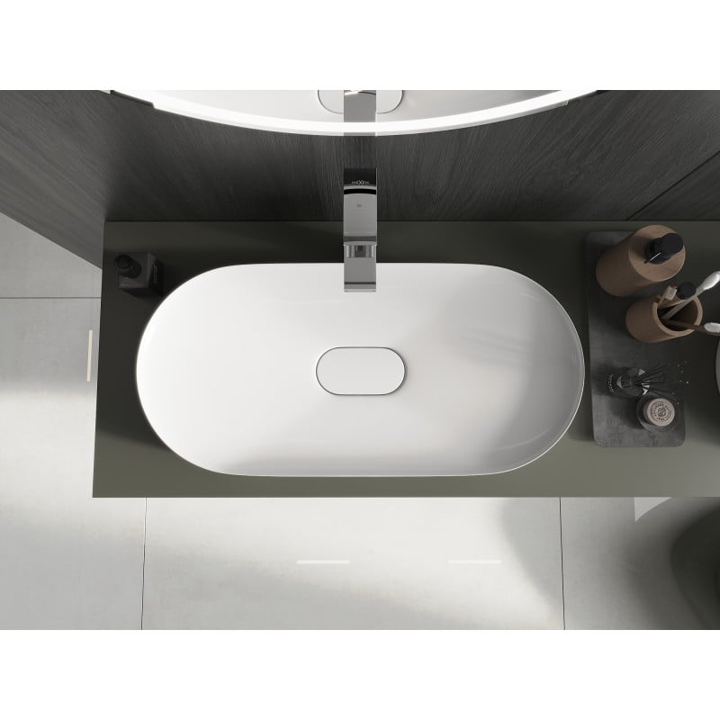Mexen Sofia lavabo da appoggio in conglomerato 70 x 35 cm, bianco - 23067001