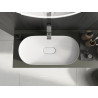 Mexen Sofia aanrechtblad wastafel van composiet 70 x 35 cm, wit - 23067001