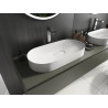 Mexen Sofia Aufbauwaschbecken aus Konglomerat 70 x 35 cm, weiß - 23067001