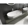 Mexen Sofia countertop washbasin made of conglomerate 70 x 35 cm, white - 23067001