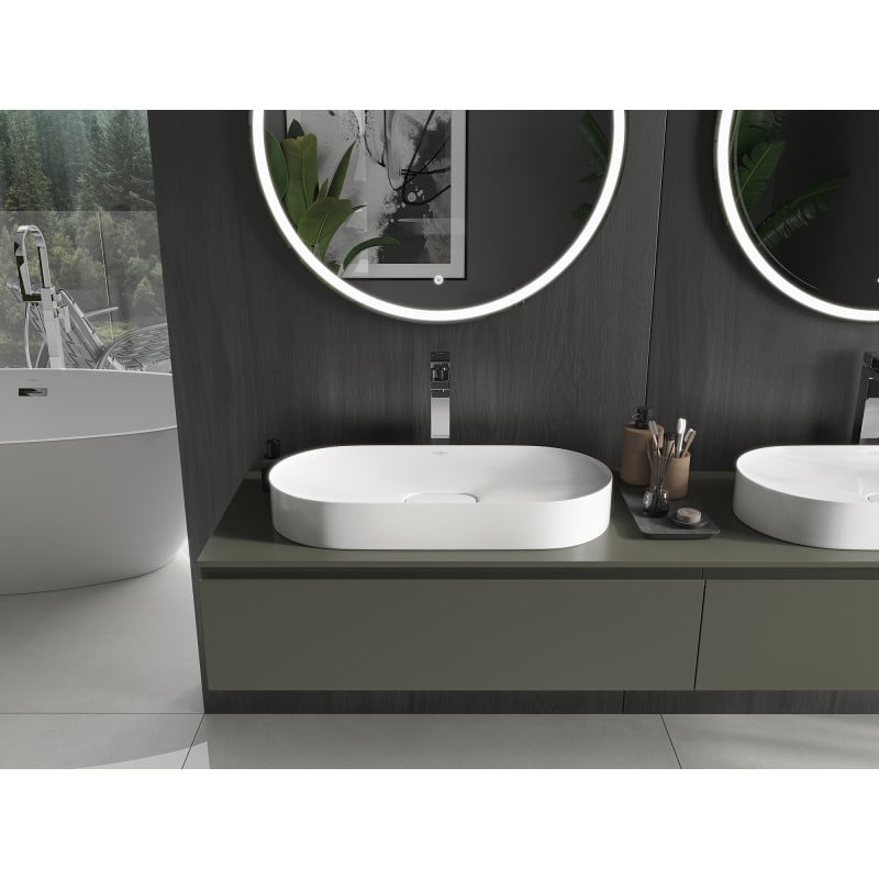 Mexen Sofia wastafel opbouw van composiet 70 x 35 cm, wit - 23067001