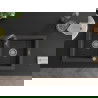 Mexen Mario fregadero de granito de 2 compartimentos con grifo de cocina Savita, negro moteado - 6504-76-672601-76