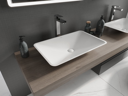 Mexen Esper Aufsatzwaschbecken aus Konglomerat 60 x 38 cm, weiß - 23036001