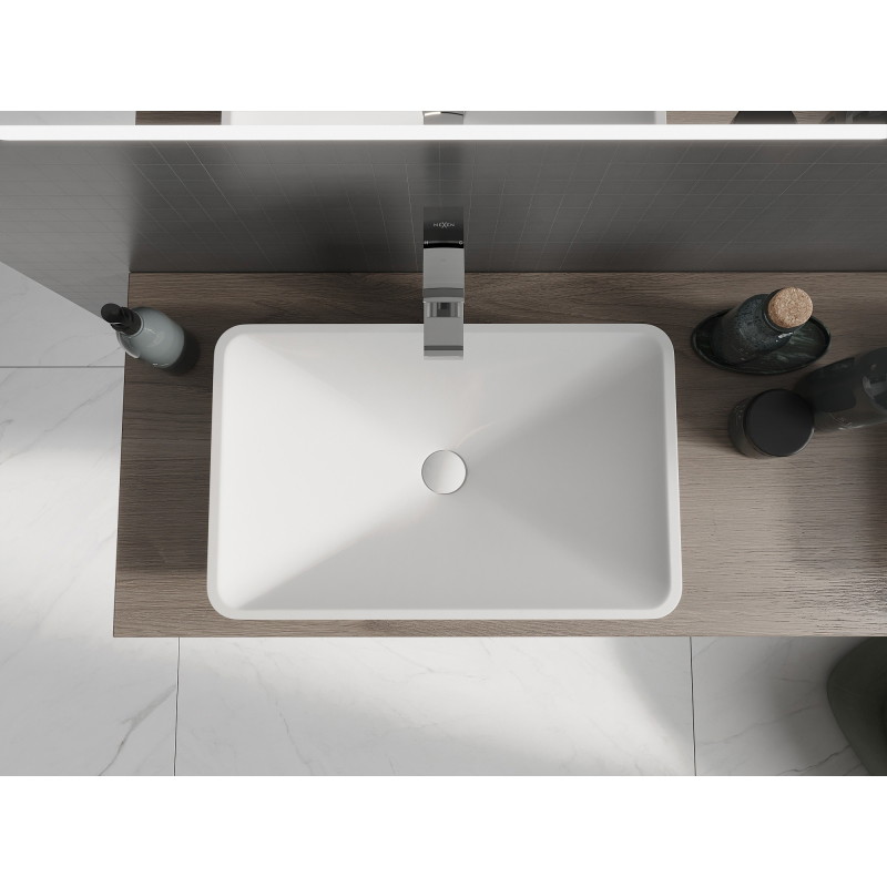 Mexen Esper wastafel op het aanrecht van composiet 60 x 38 cm, wit - 23036001