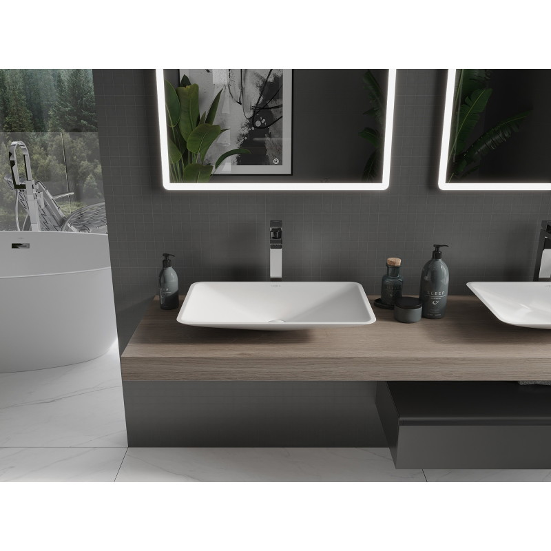Mexen Esper opzetkom van composiet 60 x 38 cm, wit - 23036001