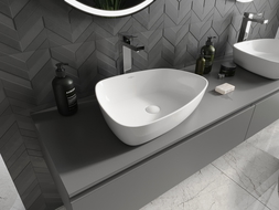 Mexen Ono lavabo à poser en conglomérat 51 x 39 cm, blanc - 23045101