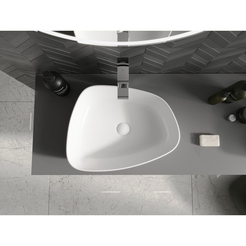 Mexen Ono bänkskiva handfat av konglomerat 51 x 39 cm, vit - 23045101