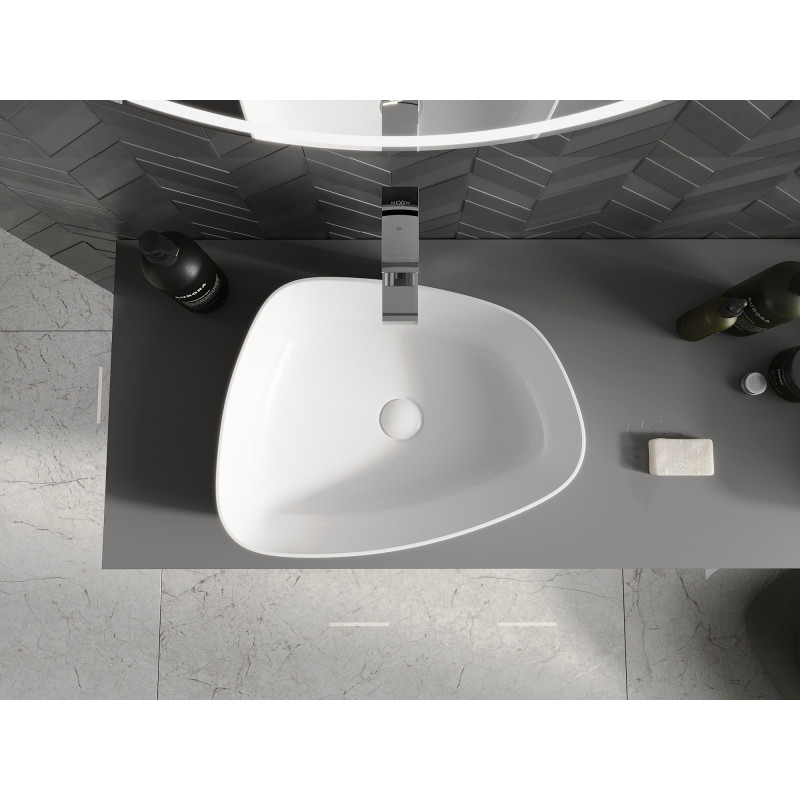 Mexen Ono opbouwkom wastafel van composiet 51 x 39 cm, wit - 23045101
