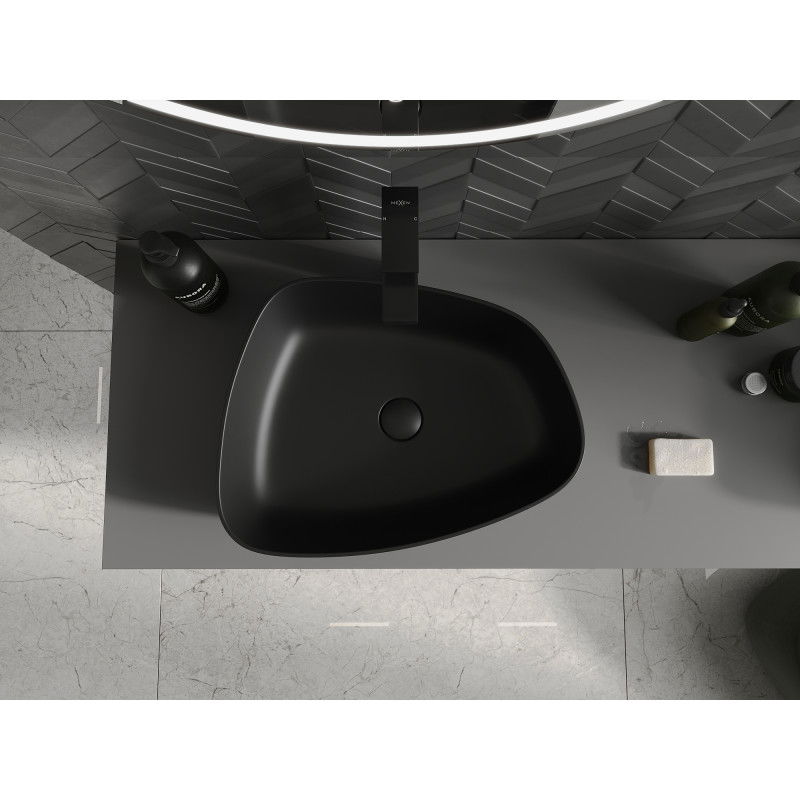 Mexen Ono lavabo à poser en conglomérat 51 x 39 cm, noir - 23045171