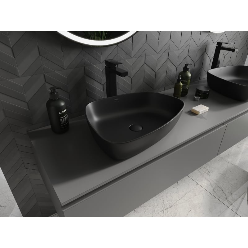 Mexen Ono conglomerate countertop sink 51 x 39 cm, black - 23045171