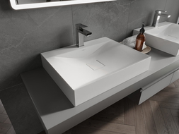 Mexen Poli lavabo à poser en conglomérat 1/O 60 x 48 cm, blanc - 23026001